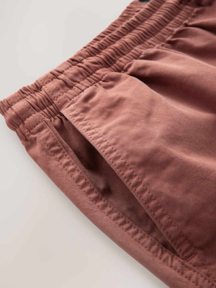 Roestbruin - Stretch Cotton Elasticated Waist Shorts - Image 10 of 11