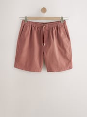 Rust Stretch Cotton Elasticated Waist Shorts - Image 7 of 11