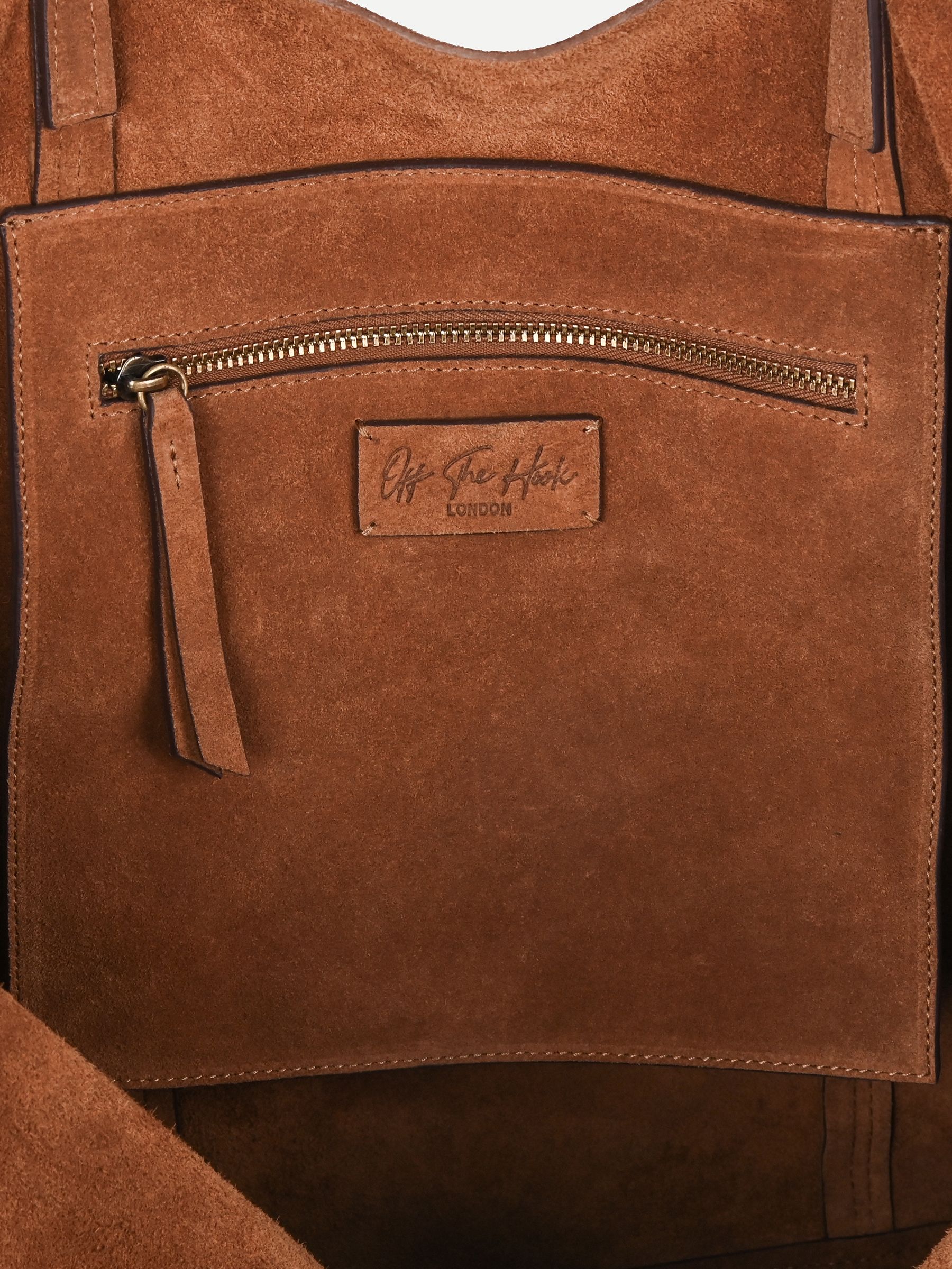 Buy Off The Hook Tan Brown Lauryn Shopper Suede Tote Bag from the Next ...