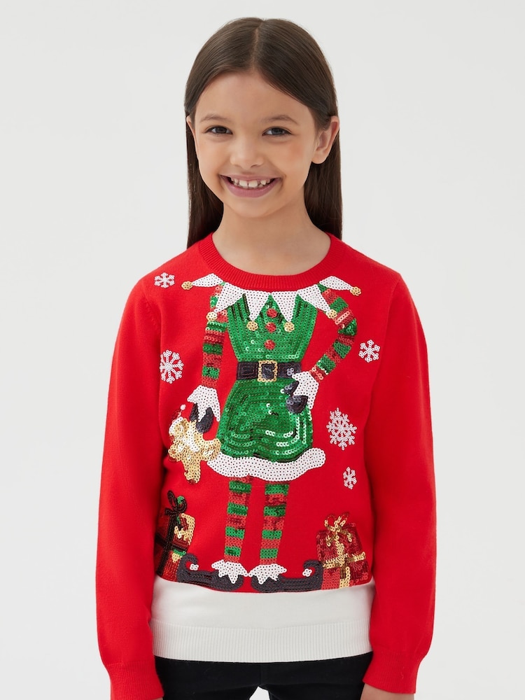 Society 8 Black Girls Elfster Christmas Jumper - Image 2 of 4