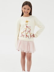 Society 8 Black Girls Tower Christmas Jumper - Image 2 of 4