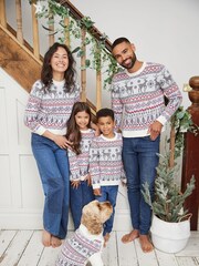 Society 8 Grey Boys Fairisle Christmas Jumper - Image 4 of 4