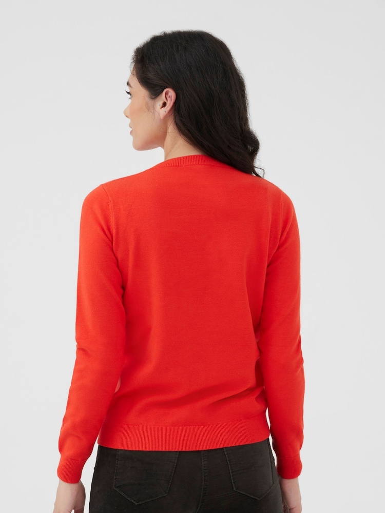 Society 8 Red Womens Igloo Christmas Jumper - Image 3 of 3
