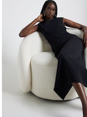 River Island Black Ruched Asymmetric Top - Image 1 of 4