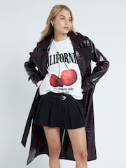 River Island Cream Cherry Graphic 100% Cotton Sweatshirt - Image 2 of 4