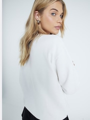 River Island Cream Cherry Graphic 100% Cotton Sweatshirt - Image 3 of 4