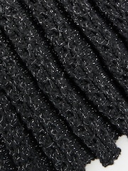 River Island Black Crochet Metallic Knitted Top - Image 4 of 4