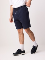 Navy Brushed Jersey Zip Pocket Shorts - Image 2 of 8