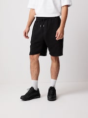 Black Brushed Jersey Zip Pocket Shorts - Image 5 of 11