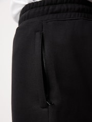 Black Brushed Jersey Zip Pocket Shorts - Image 6 of 11
