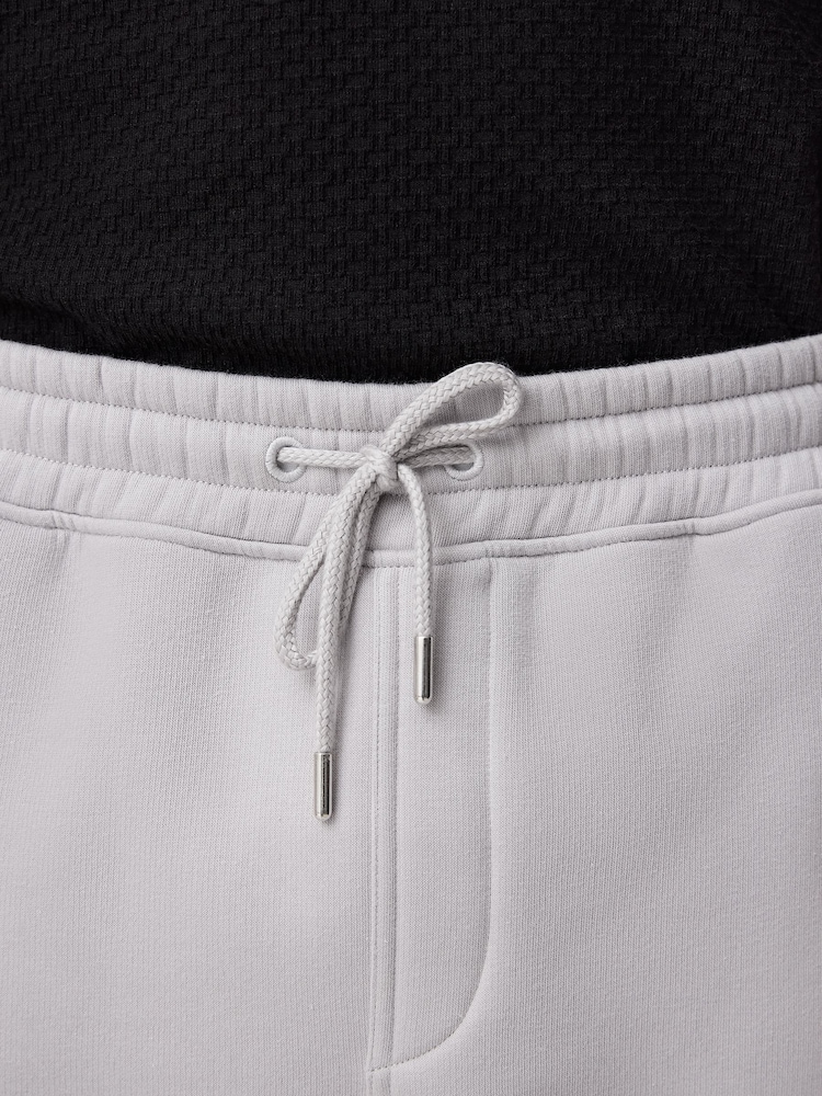 Grijs - Geborstelde jersey shorts met ritszakken - Image 6 of 10