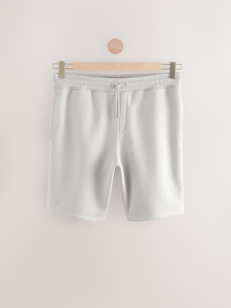 Grijs - Geborstelde jersey shorts met ritszakken - Image 7 of 10