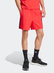 adidas Red/Black Essentials 3-Stripes Chelsea Shorts - Image 3 of 6