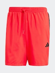 adidas Red/Black Essentials 3-Stripes Chelsea Shorts - Image 6 of 6