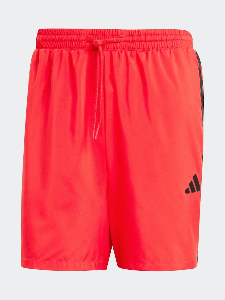 adidas Red/Black Essentials 3-Stripes Chelsea Shorts - Image 6 of 6