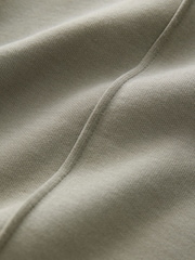 Khaki Green Pintuck Zip Pocket Jersey Shorts - Image 6 of 6