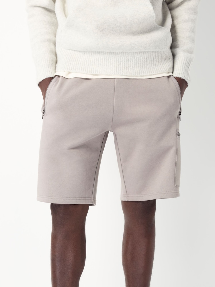 Light Grey Utility Jersey Shorts - Image 1 of 6