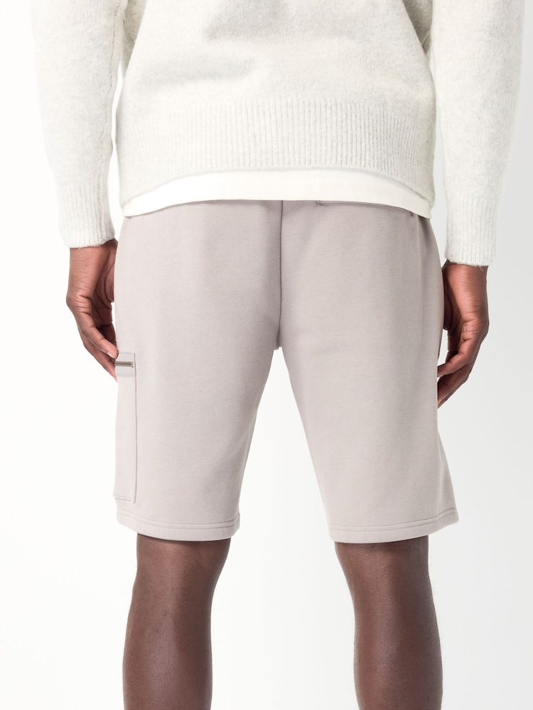 Light Grey Utility Jersey Shorts - Image 4 of 6