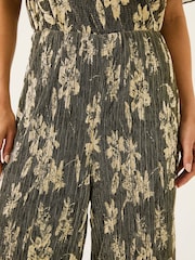 FatFace Black Octavia Foil Plisse Trousers - Image 4 of 4