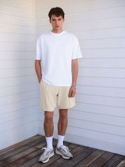Stone Pintuck Zip Pocket Jersey Shorts - Image 1 of 9