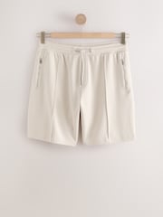 Stone Pintuck Zip Pocket Jersey Shorts - Image 6 of 9