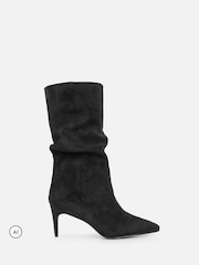 Svart - Simmi London Dage Knee High Heeled Boots - Bild 2 av 4