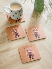 Set of 4 Natural Hamish Corkback Coasters - Image 1 of 1
