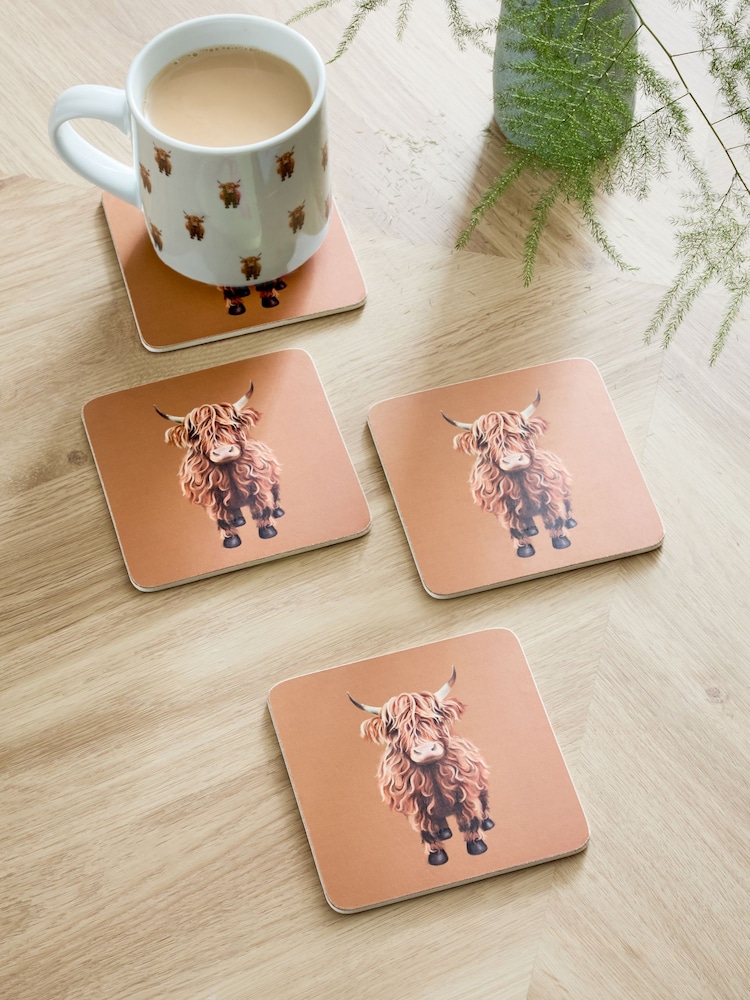 Set of 4 Natural Hamish Corkback Coasters - Image 1 of 1