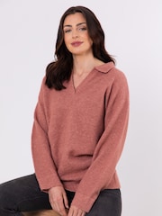 Lakeland Clothing Pink Vera Collared Jumper - Image 1 of 6