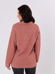 Lakeland Clothing Pink Vera Collared Jumper - Image 4 of 6