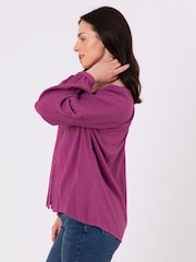 Lakeland Clothing Pink Cruz Button Through Blouse - Image 5 of 5