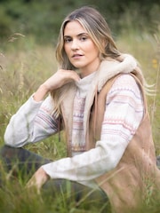 Lakeland Clothing Cream Flo Fairisle Pattern Jumper - Image 2 of 5