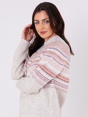 Lakeland Clothing Cream Flo Fairisle Pattern Jumper - Image 4 of 5