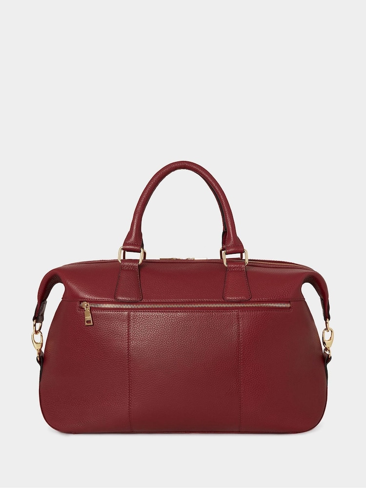 OSPREY LONDON Red The Adaline Leather Weekender - Image 1 of 3