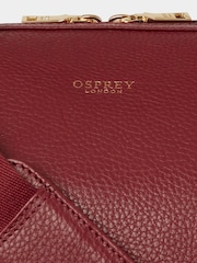 OSPREY LONDON Red The Adaline Leather Weekender - Image 3 of 3