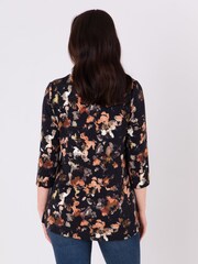 Lakeland Clothing Sonia Floral Print Black Top - Image 3 of 4