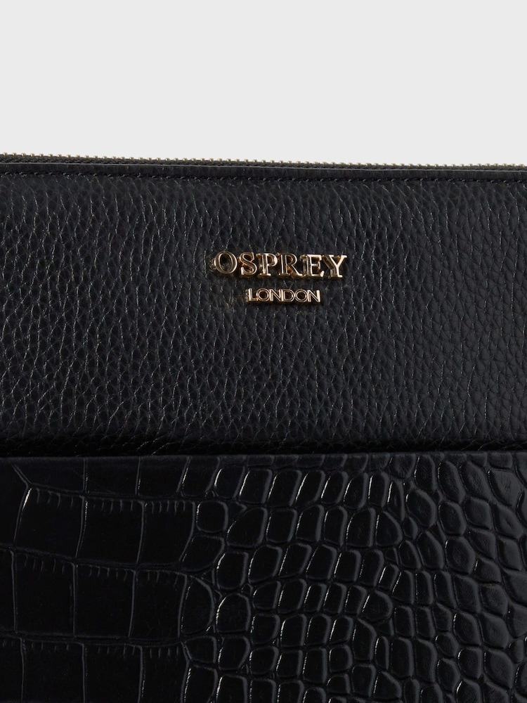 OSPREY LONDON The Kellie Leather Tech Sleeve Black Bag - Image 6 of 6