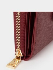 OSPREY LONDON Red The Carla Leather RFID Zip Round Purse - Image 6 of 6