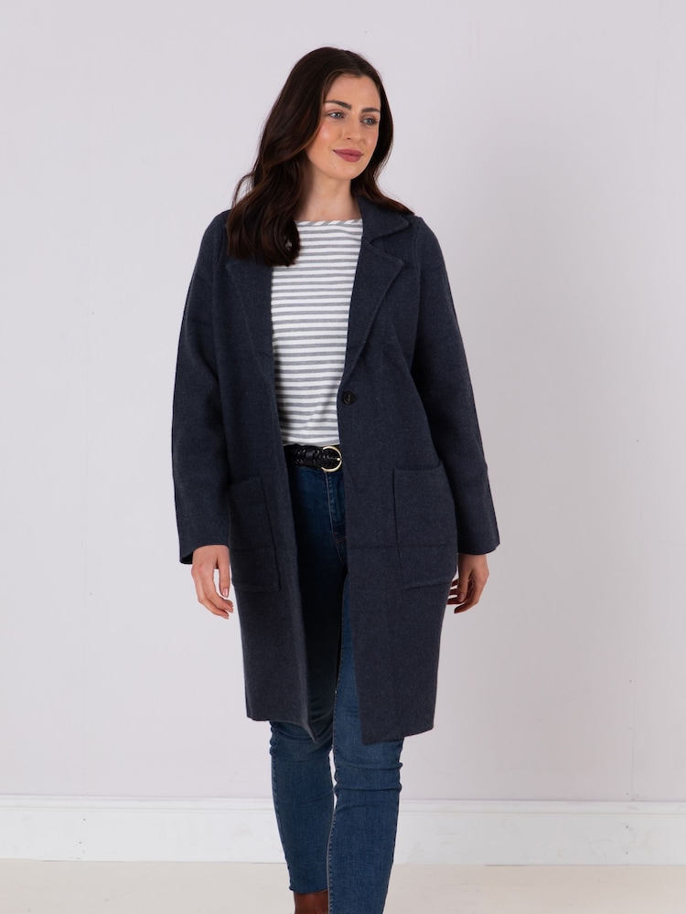 Lakeland Clothing Blue Nars Longline Coat - Image 1 of 7