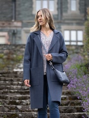 Lakeland Clothing Blue Nars Longline Coat - Image 7 of 7