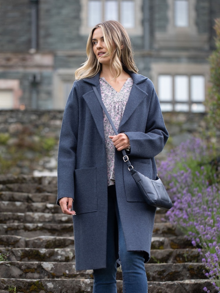 Lakeland Clothing Blue Nars Longline Coat - Image 7 of 7