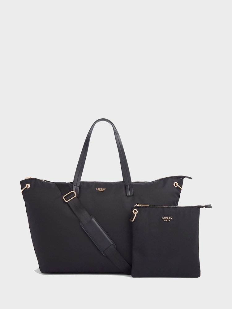OSPREY LONDON The Wanderer Nylon Black Weekender With Pouch - Image 1 of 7
