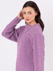 Lakeland Clothing Purple Justine Cable Knit Jumper - Image 3 of 4
