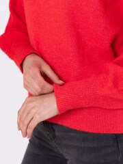 Lakeland Leather Red Sheeka High Neck Jumper - Image 5 of 6