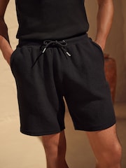 Black Jersey Seersucker Shorts - Image 1 of 1