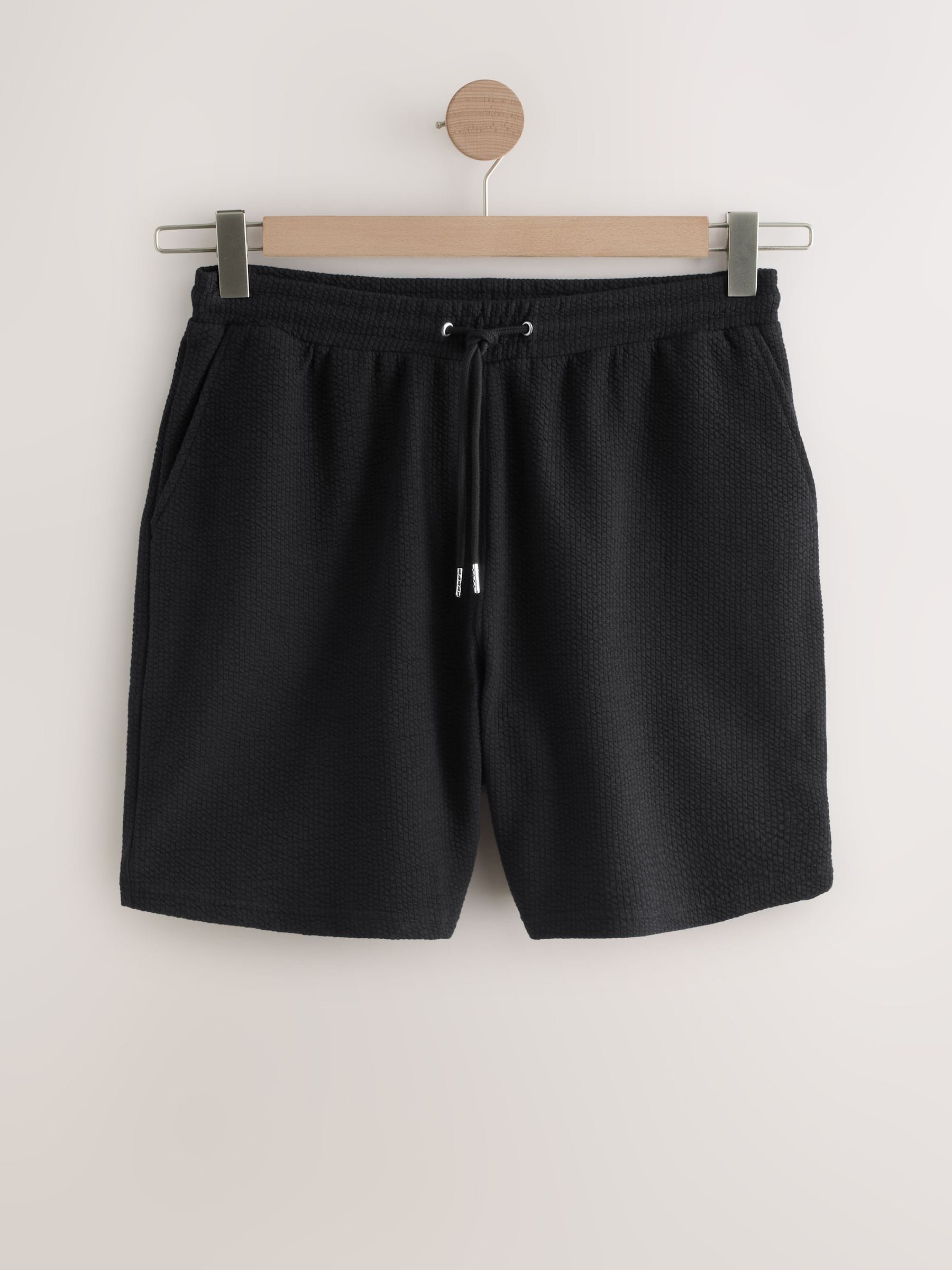 Buy Black Jersey Seersucker Shorts from Next USA