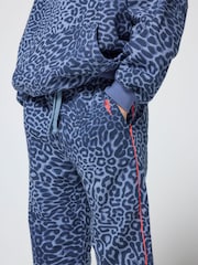 SCAMP & DUDE Blue Kids Leopard Ray Bolt Joggers - Image 3 of 3