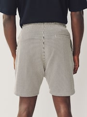 Black & White Jersey Seersucker Shorts - Image 3 of 7
