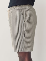 Black & White Jersey Seersucker Shorts - Image 5 of 7