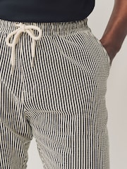 Black & White Jersey Seersucker Shorts - Image 6 of 7